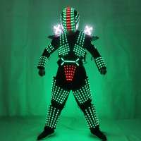 LED Robot Costume led Clothes Stilts Walker Costume LED Suit Costume Helmet Laser Gloves CO2 Gun Jet Machine