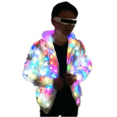 Colorful Led Luminous Costume Clothes Dancing LED Growing Lighting Robot Suits Clothing Men Event Party Supplies Stage Props