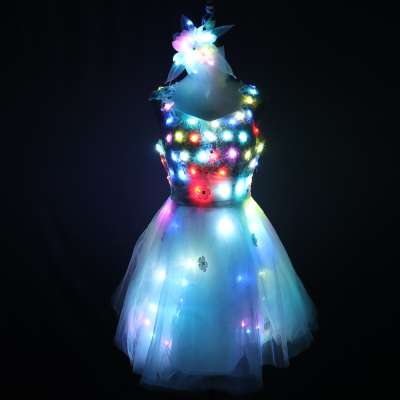 New Arrival Bride Light Up Luminous Clothes LED Costume Ballet Tutu Led Dresses For Dancing Skirts Wedding Party