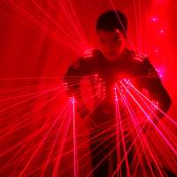 Red Laser Waistcoat LED Clothes, Laser Suits, 650nm Laser Man Costumes For Nightclub Performers