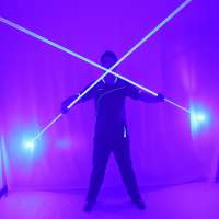 Mini Dual Direction Blue Laser Sword For Laser Man Show Double Headed Wide Beam LED stage costume