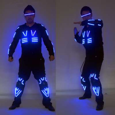 LED Luminous Armor Light Up Jacket Glowing Costumes for Dancing Performance Clothes DJ Stage Dance Wear