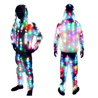 LED Luminous Couple Suit Unisex LED Jacket Christmas Halloween party cospaly costume for electronic music festival