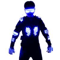 LED Luminous Armor Light Up Jacket Glowing Costumes for Dancing Performance Clothes DJ Stage Dance Wear